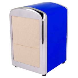 Dozownik Mini Serwis Stal Niebieski 10,5x9,7x14cm (12 Sztuk)