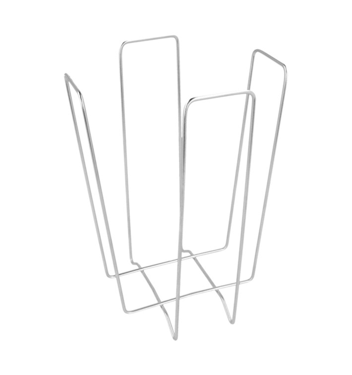 Serwetnik Drut Srebro 22x22x18cm (1 Sztuk) Serwetnik Drut Srebro 22x22x18cm (1 Sztuk)