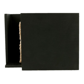 Serwetnik Koktajl Bambusowe Czarni 13,5x13,5x10cm (1 Sztuk)