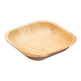 Mini Talerz Kwadratowi Liści Palmowych 10x10x2,5cm (25 Sztuk)