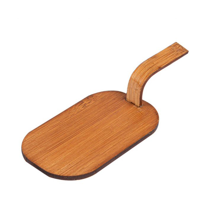 Mini Łopata Bambusowe Naturalne z Pokrywką 8x5 cm (400 Sztuk) Mini Łopata Bambusowe Naturalne z Pokrywką 8x5 cm (400 Sztuk)