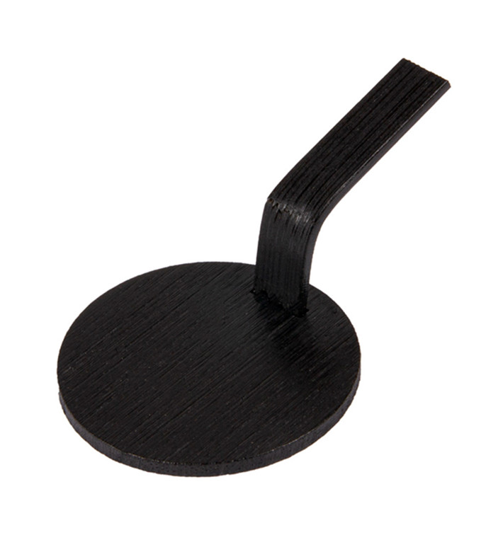 Mini Łopata Bambusowe Czarni z Pokrywką Ø5 cm (400 Sztuk) Mini Łopata Bambusowe Czarni z Pokrywką Ø5 cm (400 Sztuk)