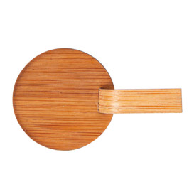 Mini Łopata Bambusowe Naturalne z Pokrywką Ø5 cm (100 Sztuk)