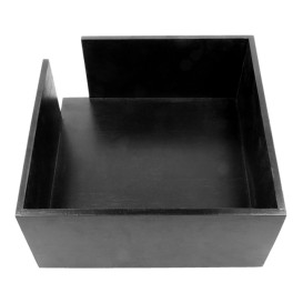 Serwetnik Bambusowe Czarny 21x21x10cm (1 Sztuk)