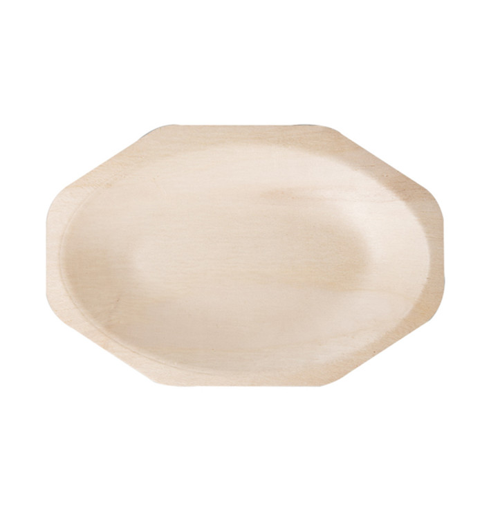 Tacki Drewniane Ośmioboczny 20x13x2,5 cm (50 Sztuk) Tacki Drewniane Ośmioboczny 20x13x2,5 cm (50 Sztuk)