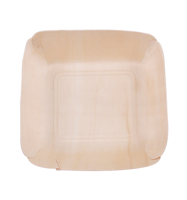 Wooden Plate Rectangular 13x12x3 cm (200 Units) Wooden Plate Rectangular 13x12x3 cm (200 Units)