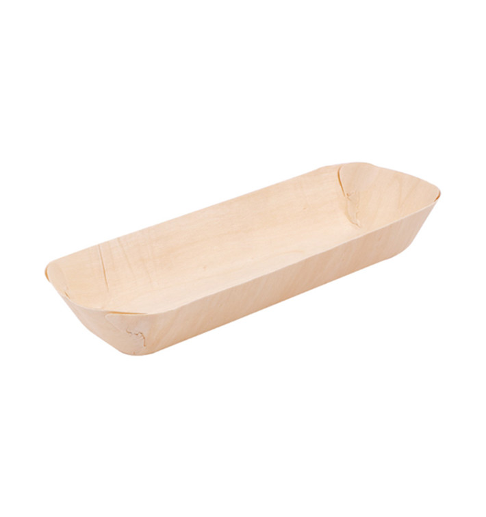 Tacki Łódki Drewniane Prostokątny 19,5x7,5x2,7cm (50 Sztuk) Tacki Łódki Drewniane Prostokątny 19,5x7,5x2,7cm (50 Sztuk)