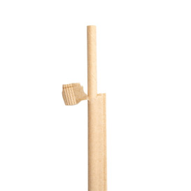 Słomki Prosto Papierowe Naturalne w Papierku Kraft Ø6mm 21cm (3000 Sztuk)