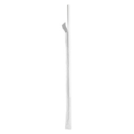 Słomki Prosto Papierowe Białe w Papierku Białe Ø6mm 21cm (6000 Sztuk)