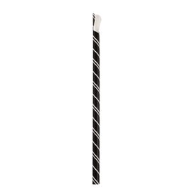 Słomki Łyżka Papierowe Czarni w Papierku Białe Ø8mm 21cm (100 Sztuk)