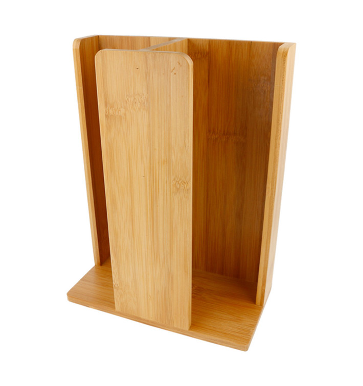Stojak Kubki i z Pokrywką Bambusowe 23x12x30cm (1 Sztuk) Stojak Kubki i z Pokrywką Bambusowe 23x12x30cm (1 Sztuk)