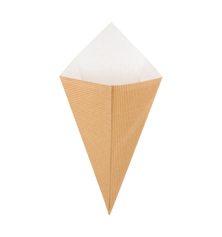Rożek Falista Kraft 270mm 250g (600 Sztuk) Rożek Falista Kraft 270mm 250g (600 Sztuk)