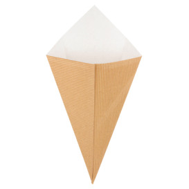 Rożek Falista Kraft 270mm 250g (100 Sztuk)