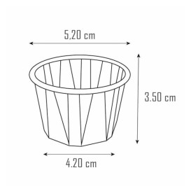 Miski Papierowe Karbowane Kraft 60ml (5000 Sztuk)