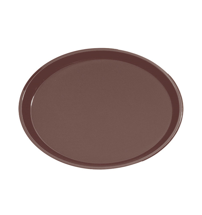 Tacki PP Oval Antypoślizgowa Brązowe 67,0x55,5cm (1 Sztuk) Tacki PP Oval Antypoślizgowa Brązowe 67,0x55,5cm (1 Sztuk)