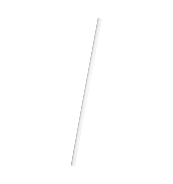 Słomki Prosto Papierowe Białe Ø6mm 20cm (250 Sztuk) Słomki Prosto Papierowe Białe Ø6mm 20cm (250 Sztuk)