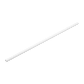 Słomki Prosto Papierowe Białe Ø6mm 20cm (250 Sztuk)