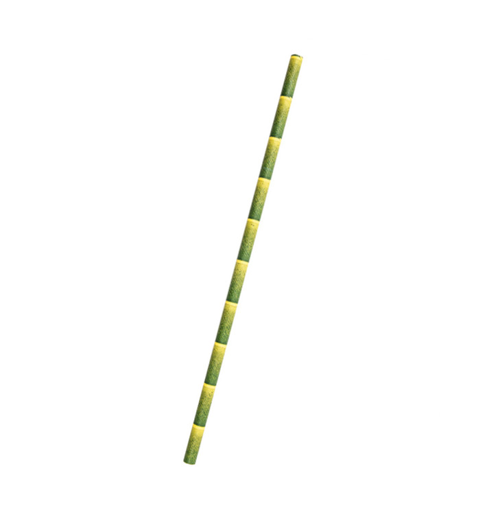 Słomki Prosto Papierowe bambus Ø6mm 21cm (250 Sztuk) Słomki Prosto Papierowe bambus Ø6mm 21cm (250 Sztuk)