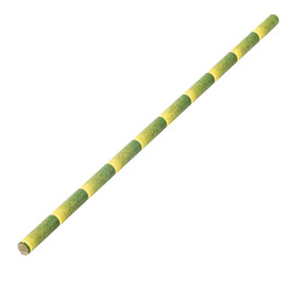Słomki Prosto Papierowe bambus Ø6mm 21cm (250 Sztuk)