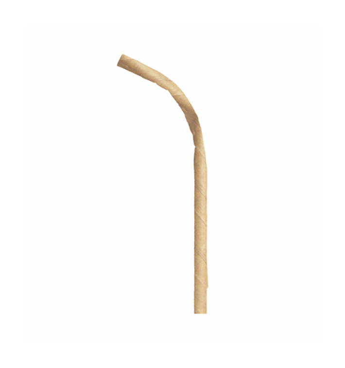 Słomki Elastyczny Papierowe Kraft Ø6mm 23cm (250 Sztuk) Słomki Elastyczny Papierowe Kraft Ø6mm 23cm (250 Sztuk)