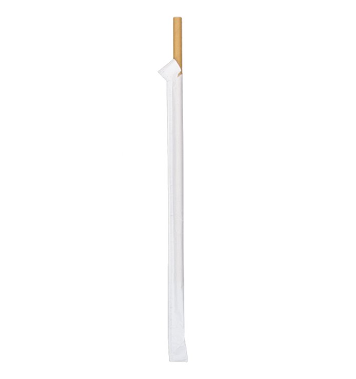 Słomki Prosto Papierowe Naturalne w Papierku Ø8mm 20cm (3.000 Sztuk) Słomki Prosto Papierowe Naturalne w Papierku Ø8mm 20cm (3.000 Sztuk)