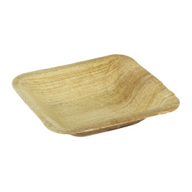 Mini Talerz Kwadratowi Liści Palmowych 7,7x7,7cm (25 Sztuk)