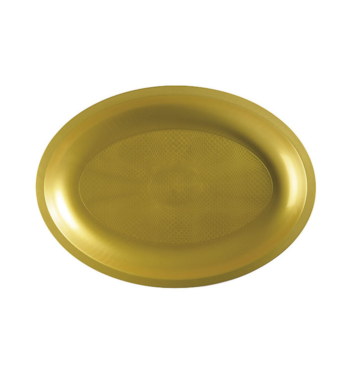 Tacki Owal Złote Round PP 315x220mm (10 Sztuk) Tacki Owal Złote Round PP 315x220mm (10 Sztuk)