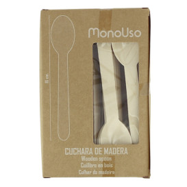 Łyżka Drewno Eco 16cm (100 Sztuk)
