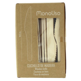Nóż Drewno Eco 16cm (100 Sztuk)