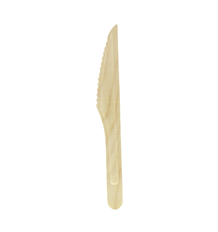 Nóż Drewno Eco 16cm (100 Sztuk) Nóż Drewno Eco 16cm (100 Sztuk)