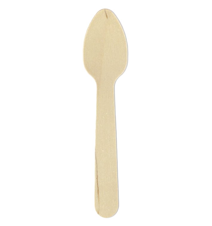 Mini Łyżka Drewno Eco 11cm (100 Sztuk)
