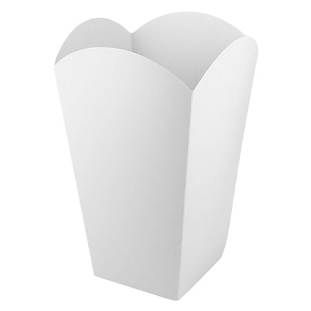 Pudełka na Popcorn Średnie Białe 90gr 7,8x10,5x18cm (350 Sztuk)