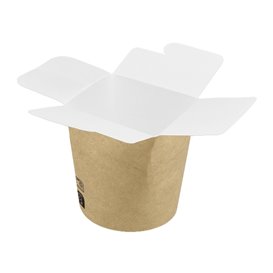 Pojemniki Żywność na Wynos 100% ECO Kraft 16Oz/480ml (50 Sztuk)