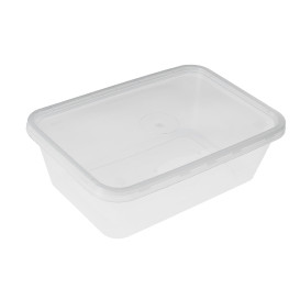 Miski Plastikowe Prostokątny z pokrywą PP 1.000ml (300 Sztuk)