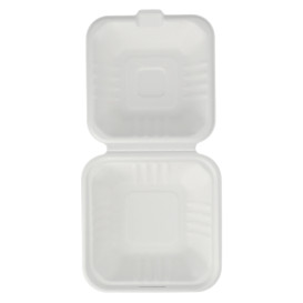 Pudełka na Burgeri Trzciny Cukrowej Białe 152x153x77mm (500 Sztuk)