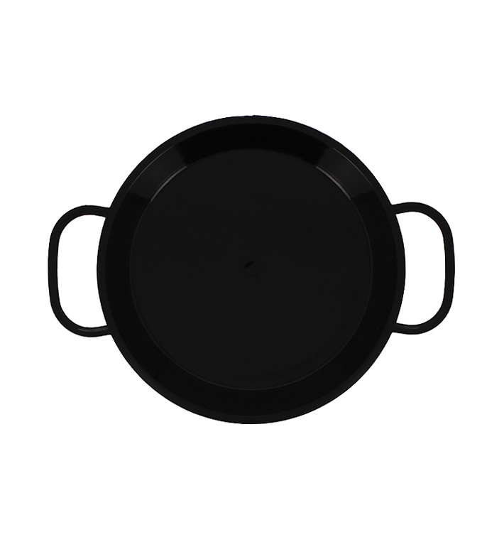 Serving Mini Paella Pan Tray Black PP 15cm (6 Units) Serving Mini Paella Pan Tray Black PP 15cm (6 Units)