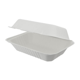 Opakowania MenuBox Trzciny Cukrowej Białe 150x220x50mm (300 Sztuk)