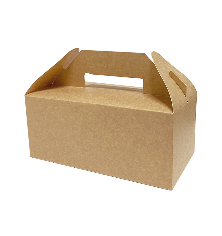 Kraft Kartonowe pudełko piknikowe 228x122x97mm (25 sztuk) Kraft Kartonowe pudełko piknikowe 228x122x97mm (25 sztuk)