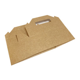 Kraft Kartonowe pudełko piknikowe 228x122x97mm (25 sztuk)