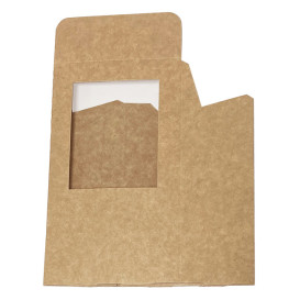 Opakowania kartonowe Kraft z okienkiem do owijania 90x50x130mm (500 Sztuk)