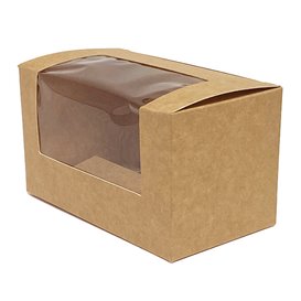 Pudełko kartonowe Kraft z okienkiem 125x70x70mm (500 Sztuk)