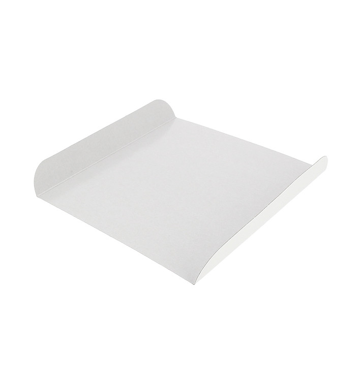 Tacki Papierowe Białe na Gofry 15x13cm (100 Sztuk) Tacki Papierowe Białe na Gofry 15x13cm (100 Sztuk)