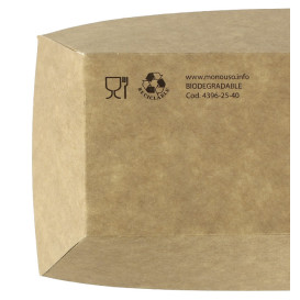 Tacki Łódki Papierowe Kraft Hot-Dogi 17x5,5x3,8cm (25 Sztuk)