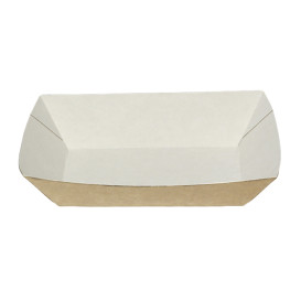 Tacki Łódki Papierowe 300ml Kraft 11x7x3,5cm (25 Sztuk)