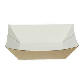 Tacki Łódki Papierowe 350ml Kraft 10,6x7,3x4,5cm (25 Sztuk)