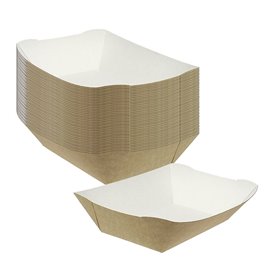 Tacki Łódki Papierowe 780ml Kraft 15,5x9x5,5cm (25 Sztuk)