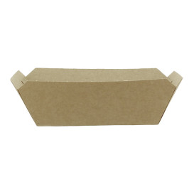 Tacki Łódki Papierowe 250ml Kraft-Kraft 9,6x6,5x4,2cm (25 Sztuk)