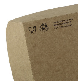 Tacki Łódki Papierowe 250ml Kraft-Kraft 9,6x6,5x4,2cm (25 Sztuk)