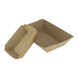 Tacki Łódki Papierowe 250ml Kraft-Kraft 9,6x6,5x4,2cm (25 Sztuk)