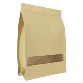 Paper Bag without Handle Kraft and Window 12+6x23,5cm (50 Uds)